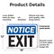 Signmission Exit Sign, Plastic, 18 in W, 12 in H, Exit OS-2PACK-NS-P-1218-L-12248 - alternate 8